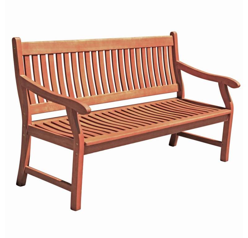 Lomadox Gartenbank HGA-120, Bank 3-Sitzer, Eukalyptusholz geölt, ca. 158x90x68 cm von Lomadox