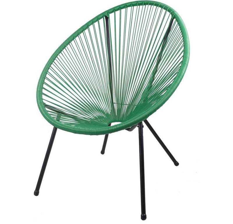 Lomadox Gartensessel GARDA-120, Gartensessel 2er Set Relaxsessel Schnüre modern Geflecht grün von Lomadox