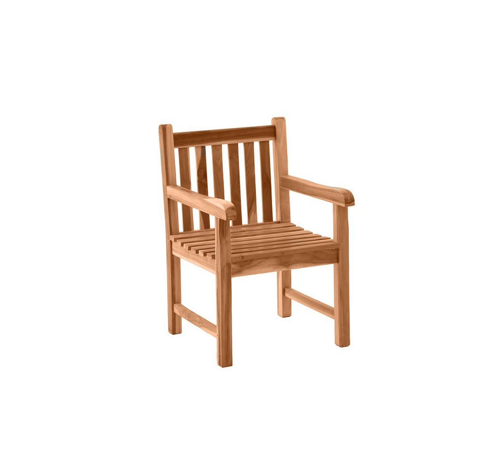 Lomadox Gartenstuhl VERONA-18, Gartenmöbel Sessel aus Teakholz massiv, 60x92x63 cm von Lomadox