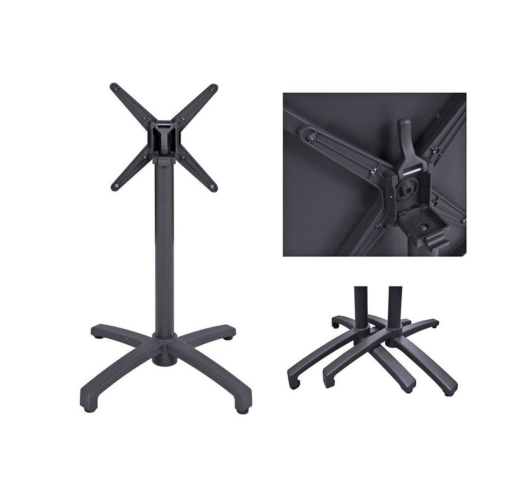 Lomadox Gartentisch GARDA-120, Tischgestell mit Klappfunktion in anthrazit, B/H/T: ca. 68/70/68 cm Lomadox Gartentisch GARDA-120, Tischgestell mit Klappfunktion in anthrazit, B/H/T: ca. 68/70/68 cm von Lomadox