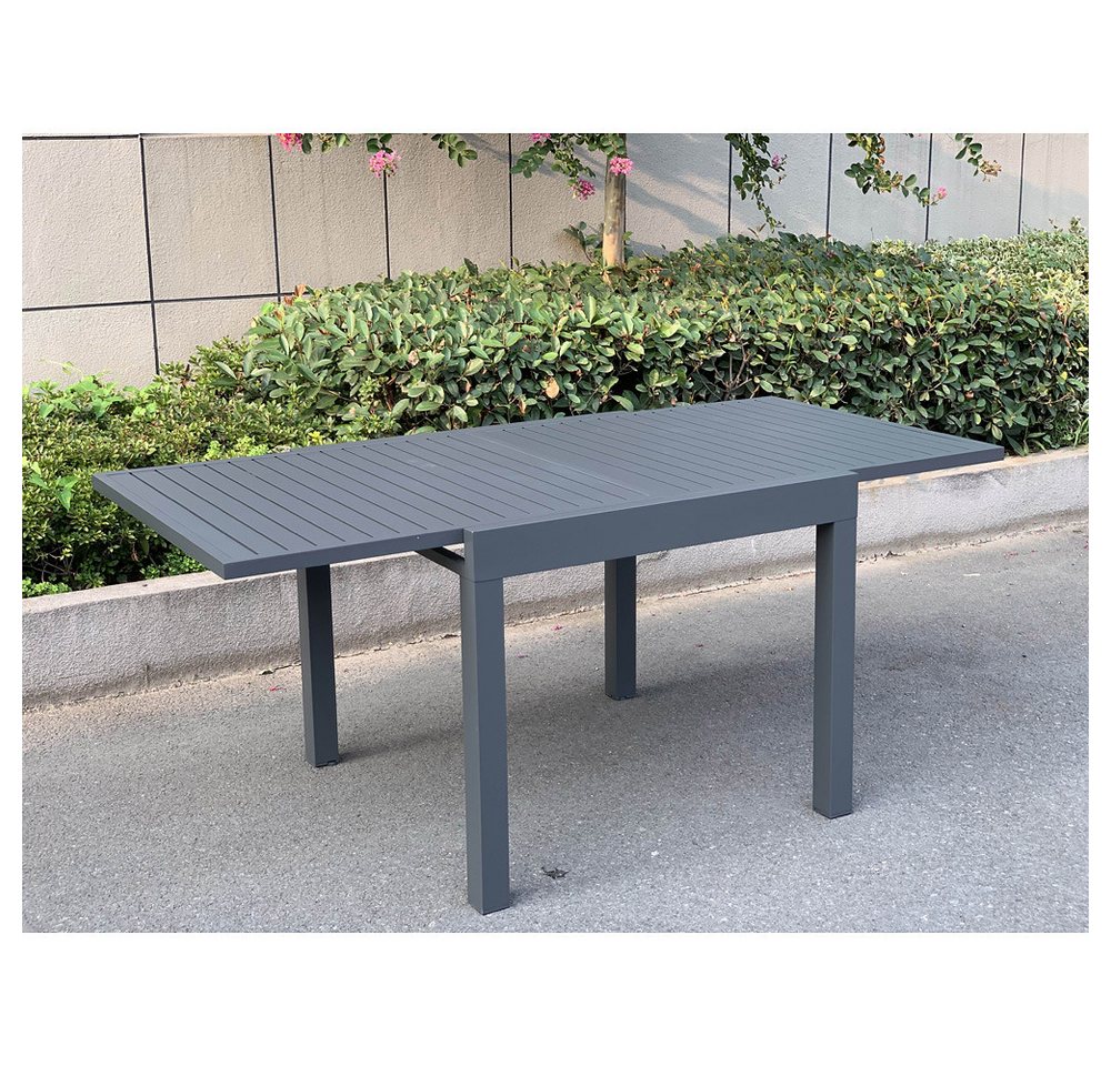 Lomadox Gartentisch GARDA-120, Ausziehtisch, 90-180x90cm, schwarz von Lomadox