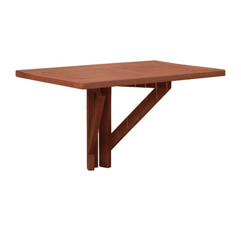 Lomadox Gartentisch GARDA-120, Hängetisch für den Balkon aus Eukalyptus in braun, : 60/37/40 cm von Lomadox
