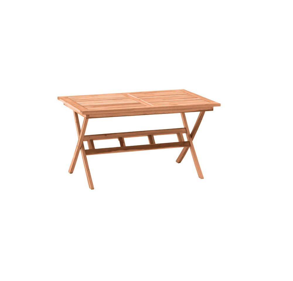 Lomadox Gartentisch VERONA-18, Tisch klappbar aus Teakholz, 135x75x85 cm von Lomadox