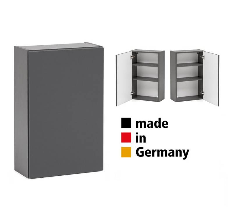 Lomadox Hängeschrank VIDAGO-03 40 cm breit in graphit mit Push-to-Open Funktion, B/H/T: 40/64/20 cm von Lomadox