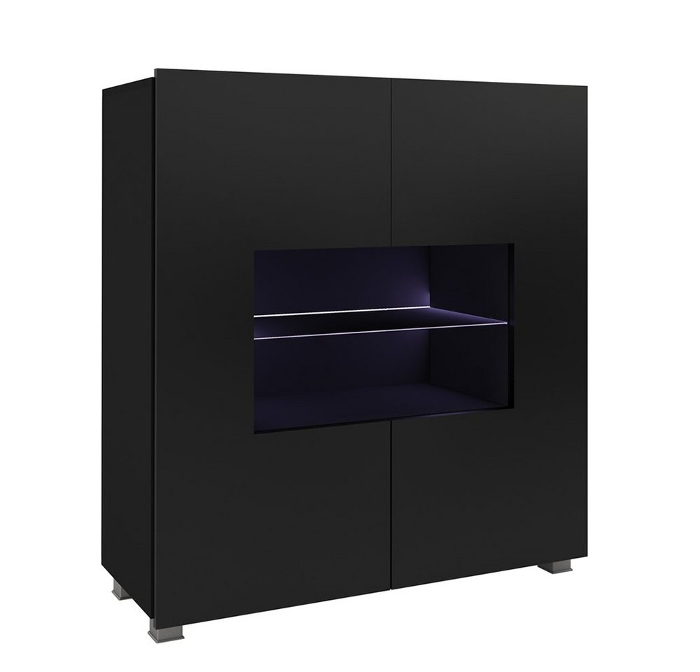Lomadox Highboard CAIRNS-132, in schwarz Hochglanz, Modern, grifflos Lomadox Highboard CAIRNS-132, in schwarz Hochglanz, Modern, grifflos von Lomadox