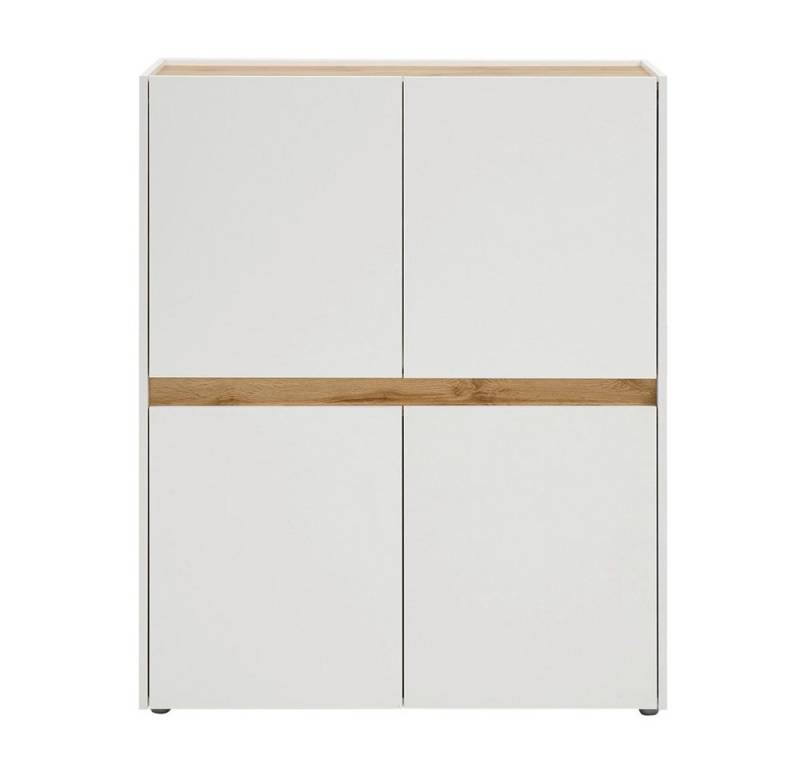 Lomadox Highboard CRISP-61, Wohnzimmer in weiß mit Absetzungen in Wotan Eiche Nb. : 120/100/40 cm Lomadox Highboard CRISP-61, Wohnzimmer in weiß mit Absetzungen in Wotan Eiche Nb. : 120/100/40 cm von Lomadox