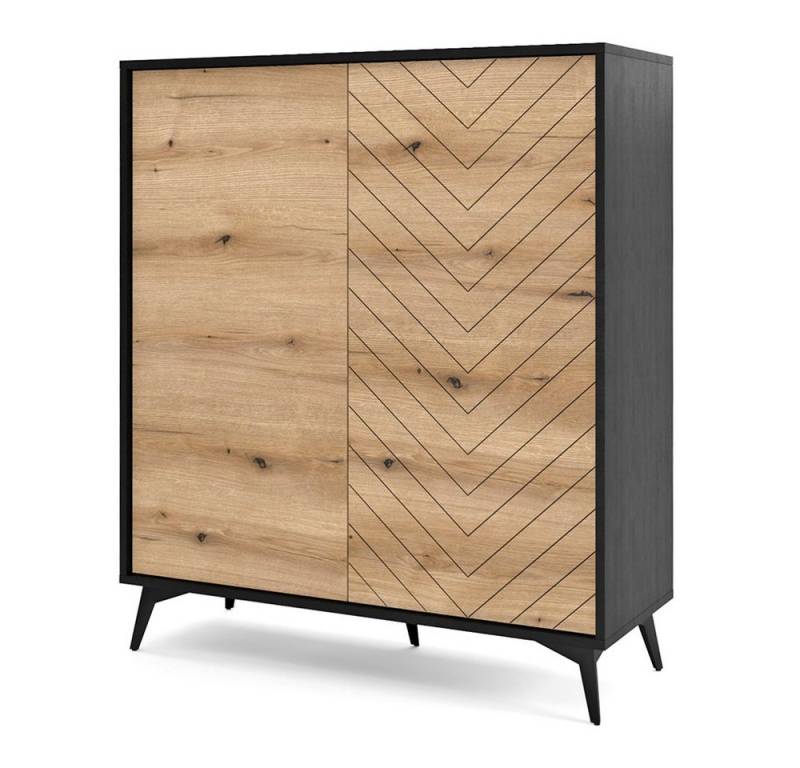 Lomadox Highboard DALE-160, Anrichte Kommode Wohnzimmer schwarz Eiche 104x119x39 cm Lomadox Highboard DALE-160, Anrichte Kommode Wohnzimmer schwarz Eiche 104x119x39 cm von Lomadox