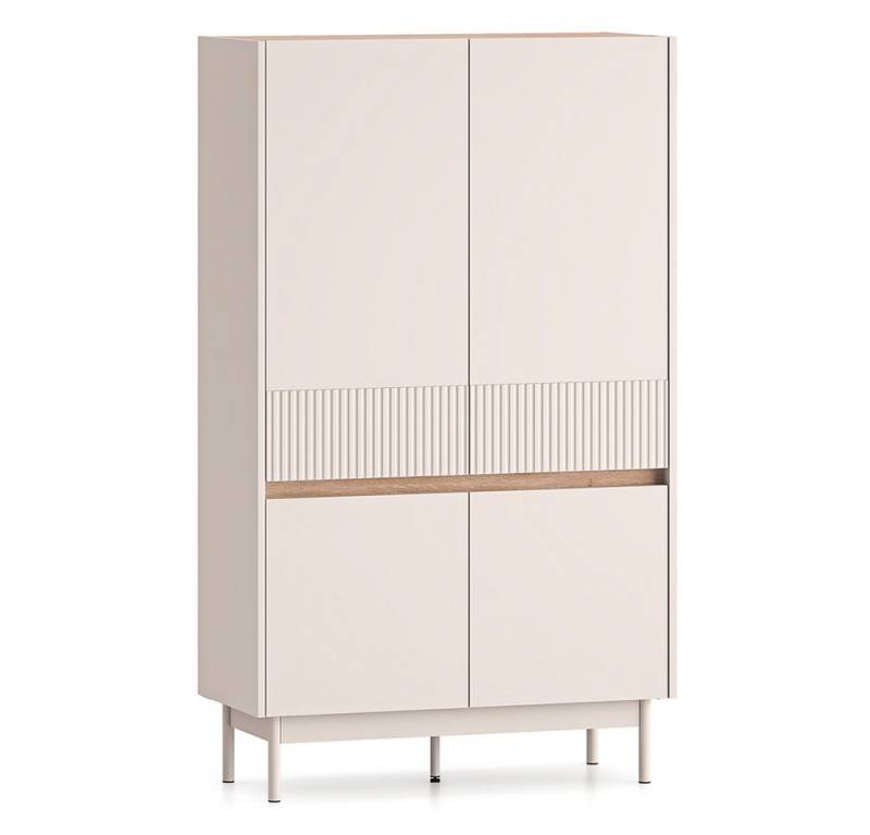 Lomadox Highboard DINAR-131, kaschmir matt Eiche Dekor 92 cm breit Metallfüße grifflos Softlose Lomadox Highboard DINAR-131, kaschmir matt Eiche Dekor 92 cm breit Metallfüße grifflos Softlose von Lomadox