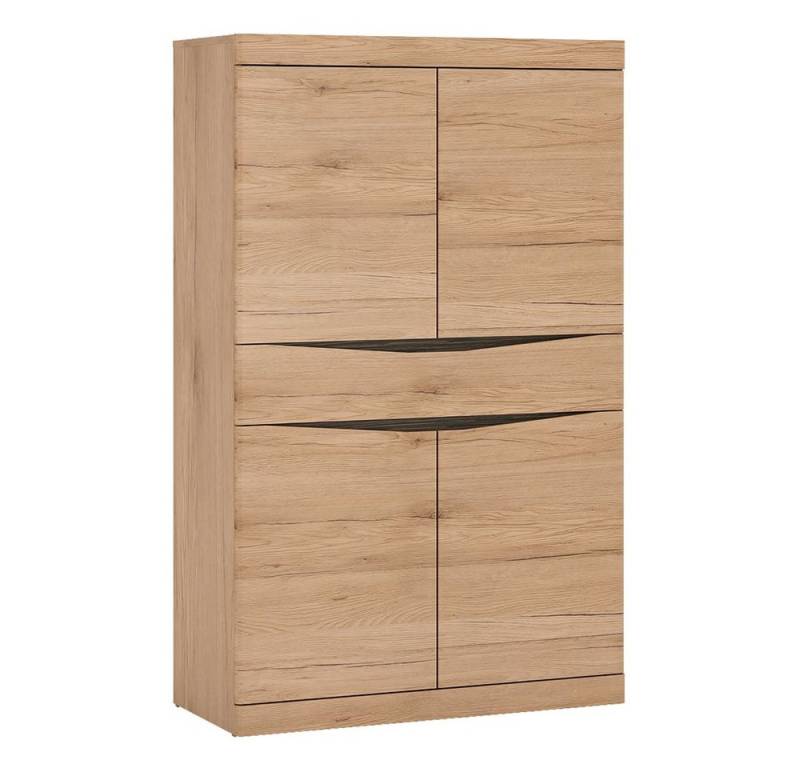 Lomadox Highboard SANFORD-129, San Remo Eiche hell Nb., 4 Türen, 1 Schubkasten, Softclose von Lomadox