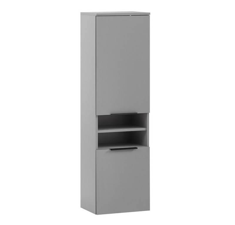 Lomadox Hochschrank ALMATY-80 in grau mit 2 Türen, 2 offenen Fächern, B/H/T: 40,3/138,3/32 cm von Lomadox
