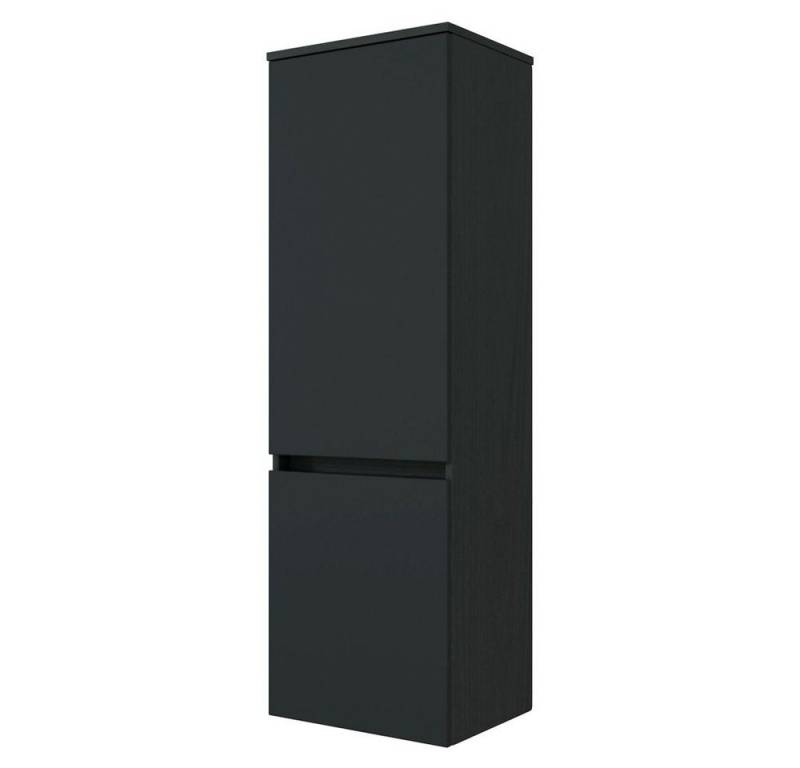 Lomadox Midischrank ARLON-03 Midischrank Badschrank Badezimmer Schrank schwarz modern 40/130/35 cm von Lomadox