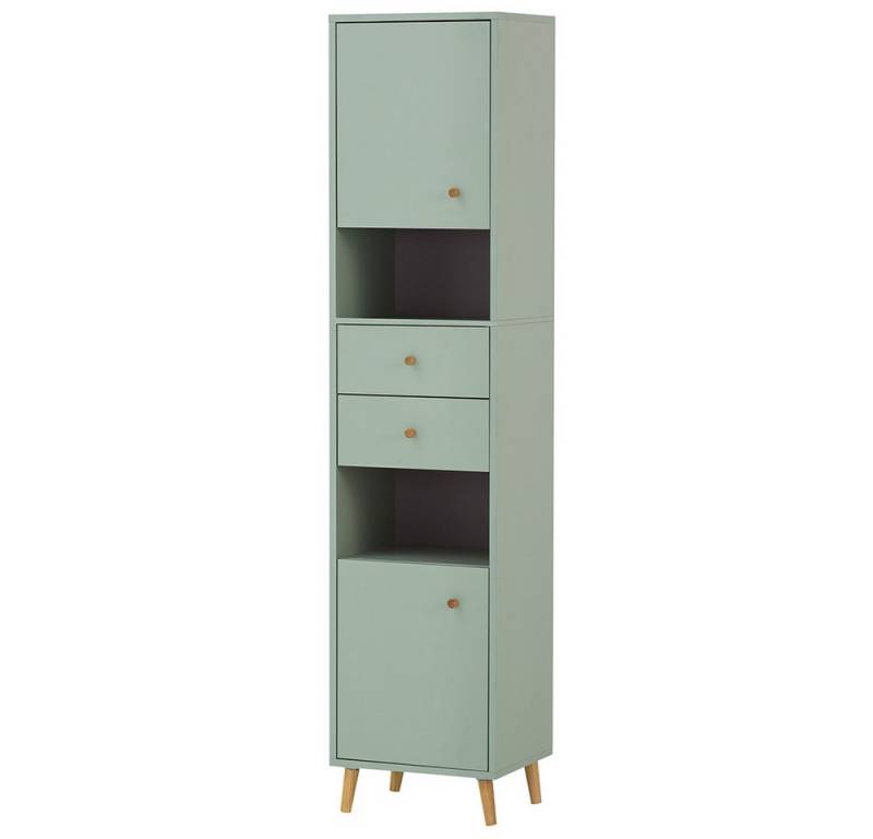 Lomadox Highboard BELFORT-80, Badschrank Badezimmer Schrank mint skandinavisch 40,3x180,6x33,1 cm von Lomadox