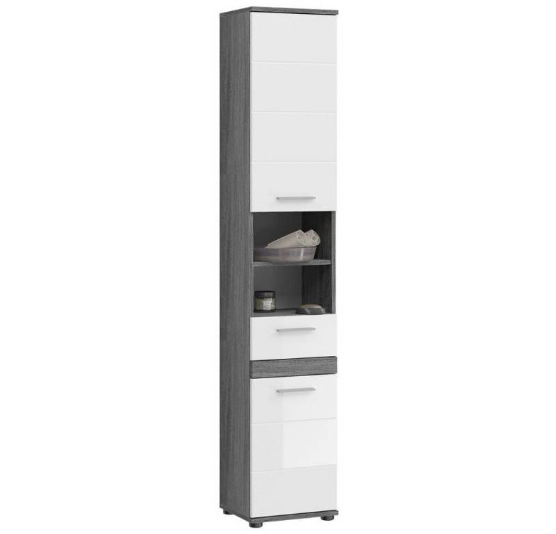 Lomadox Hochschrank BREST-158 Badschrank Standschrank grau weiß 2 Türen 1 Schublade Lomadox Hochschrank BREST-158 Badschrank Standschrank grau weiß 2 Türen 1 Schublade von Lomadox