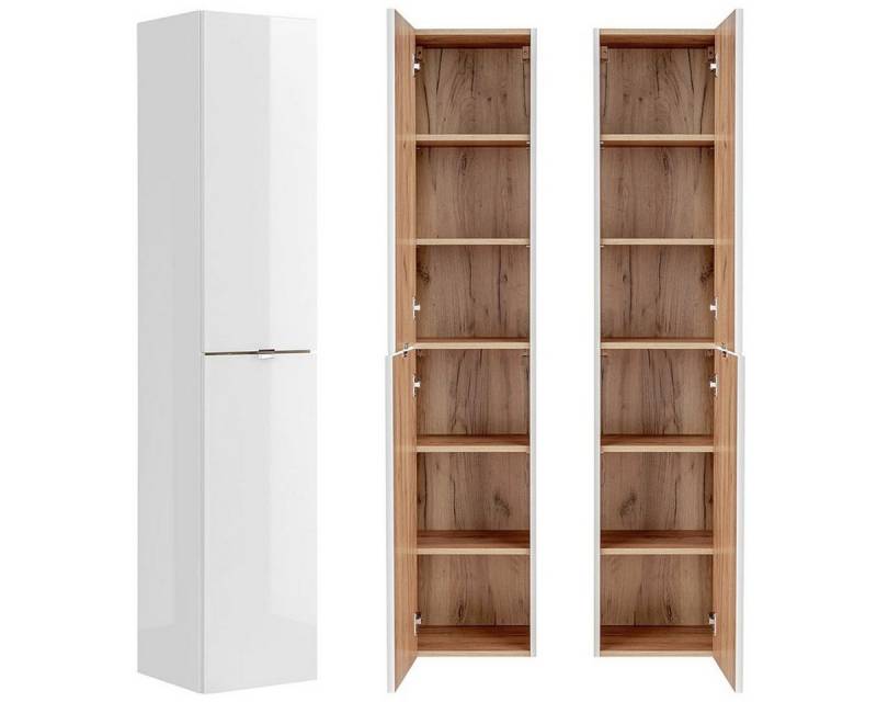 Lomadox Hochschrank TOSKANA-56 Badezimmer in Weiß-Hochglanz B/H/T ca. 35/170/33cm Lomadox Hochschrank TOSKANA-56 Badezimmer in Weiß-Hochglanz B/H/T ca. 35/170/33cm von Lomadox