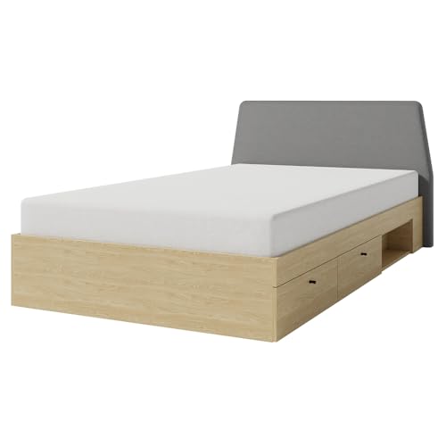 Lomadox Jugendzimmer Kinderzimmer Bett Kinderbett Jugendbett Einzelbett Bettgestell 120x200 cm Liegefläche in Eiche mit grau, mit Bettschubkästen Lomadox Jugendzimmer Kinderzimmer Bett Kinderbett Jugendbett Einzelbett Bettgestell 120x200 cm Liegefläche in Eiche mit grau, mit Bettschubkästen von Lomadox