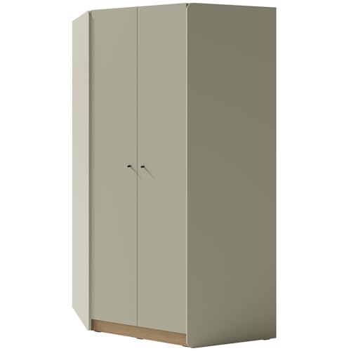 Lomadox Jugendzimmer Kinderzimmer Schrank Kleiderschrank Eckkleiderschrank in grün mit Eiche, 2-türig von Lomadox
