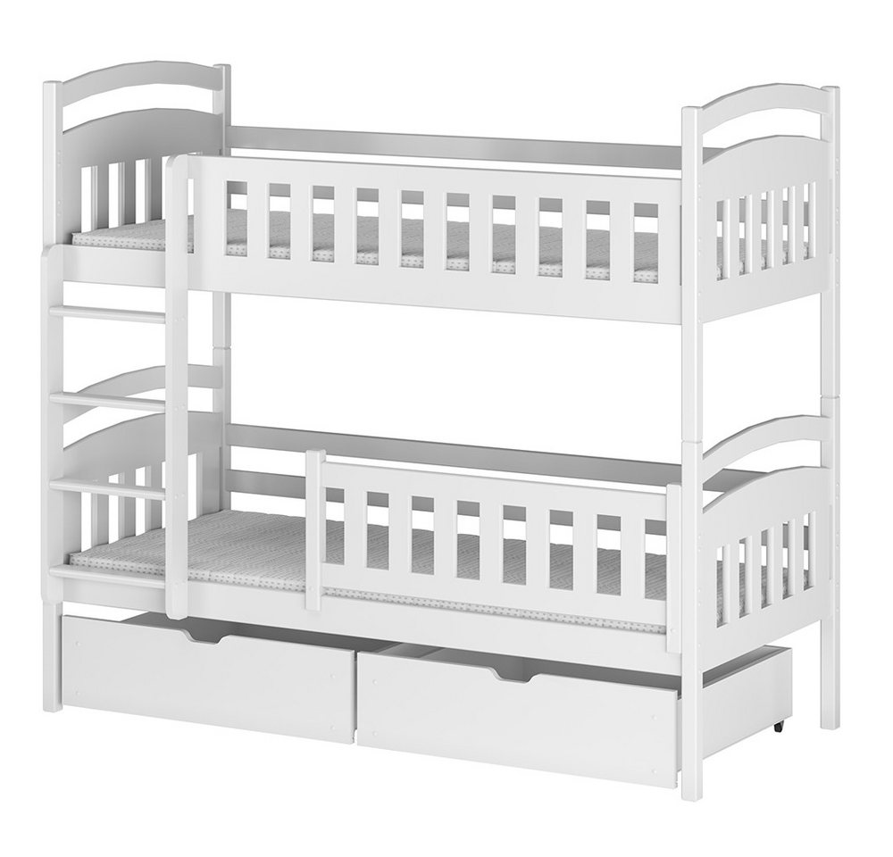 Lomadox Kinderbett KANGRU-162, Kiefer weiß, Bett 2 Liegefläche umbaubar zu Einzelbetten Lomadox Kinderbett KANGRU-162, Kiefer weiß, Bett 2 Liegefläche umbaubar zu Einzelbetten von Lomadox