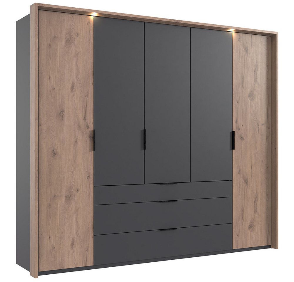 Lomadox Kleiderschrank BIELLA-43 Schlafzimmerschrank Drehtürenschrank 254 cm breit mit Beleuchtung Lomadox Kleiderschrank BIELLA-43 Schlafzimmerschrank Drehtürenschrank 254 cm breit mit Beleuchtung von Lomadox