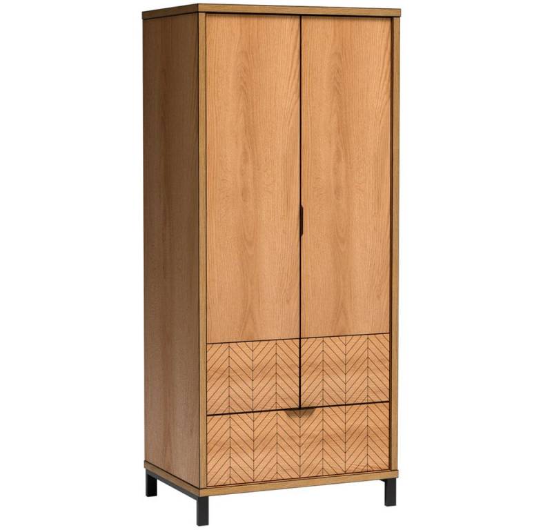 Lomadox Kleiderschrank FABRIANO-161 Garderobenschrank Schlafzimmerschrank modern in Eiche von Lomadox