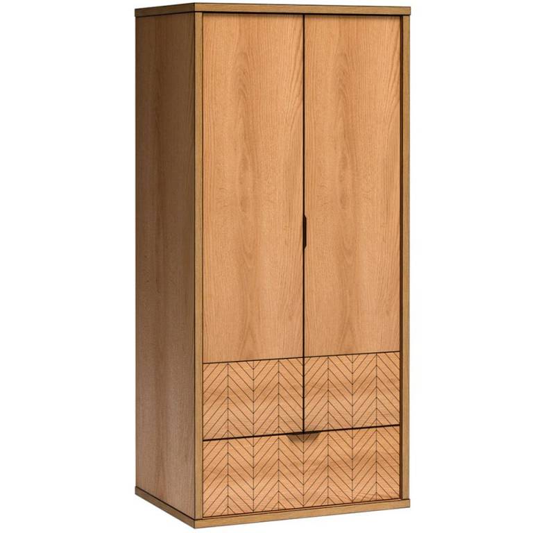 Lomadox Kleiderschrank FABRIANO-161 Garderobenschrank Schlafzimmerschrank modern in Eiche von Lomadox
