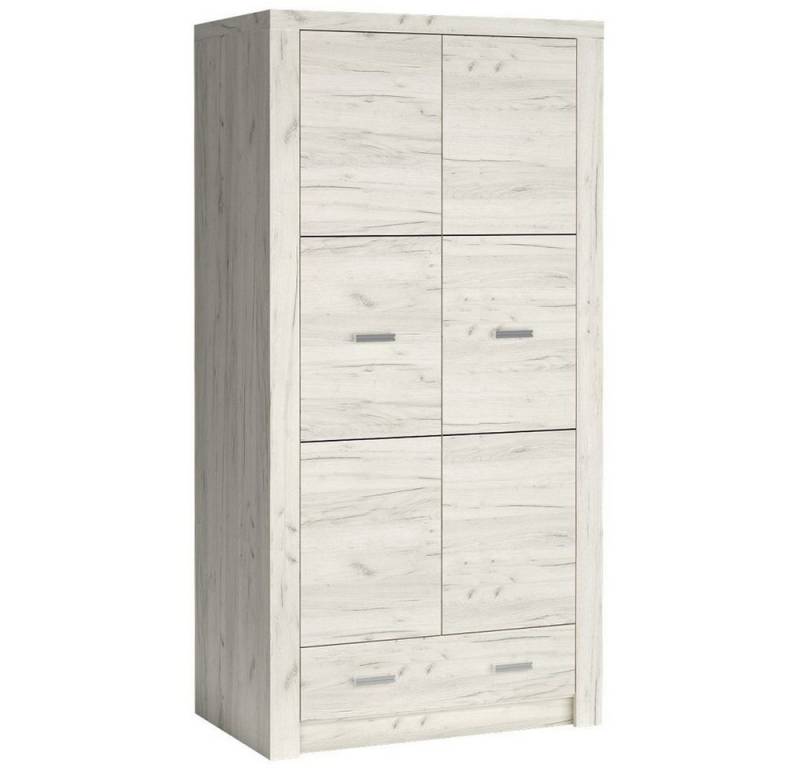 Lomadox Kleiderschrank INGENIO-161 Garderobenschrank Schlafzimmerschrank modern in Esche weiß von Lomadox