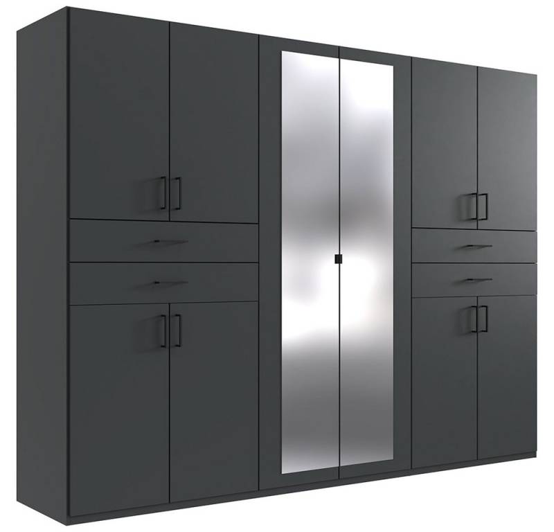Lomadox Kleiderschrank TREVISO-43 Garderobenschrank Schlafzimmerschrank Schrank 270 cm breit graphit von Lomadox