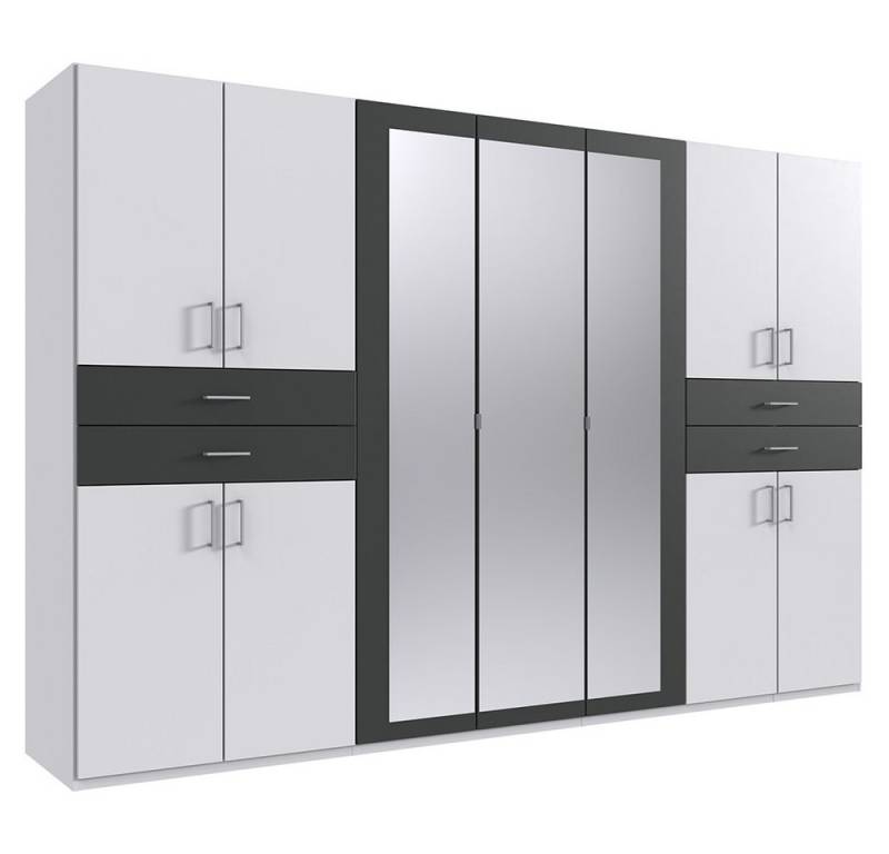 Lomadox Kleiderschrank TREVISO-43 Garderobenschrank Schlafzimmerschrank Schrank 313 cm breit modern weiß von Lomadox
