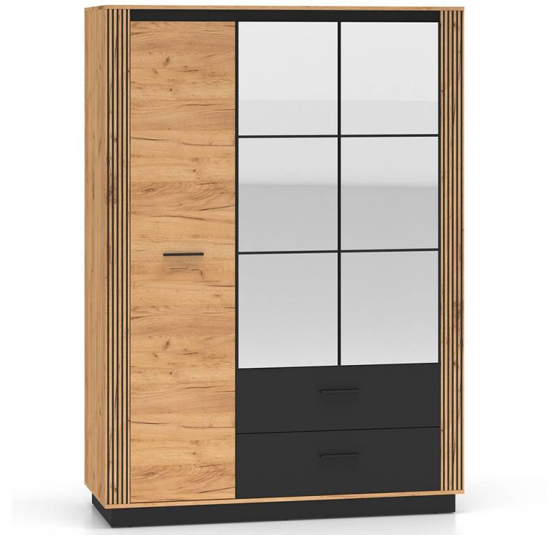 Lomadox Kleiderschrank URBANIA-131 Garderobenschrank 150 cm breit Wardrobe modern in Eiche mit schwarz Lomadox Kleiderschrank URBANIA-131 Garderobenschrank 150 cm breit Wardrobe modern in Eiche mit schwarz von Lomadox