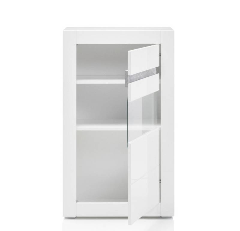 Lomadox Kommode COGO-61, in Hochglanz weiß modernes Design mit Griffmulden und LED 66x112x35cm von Lomadox