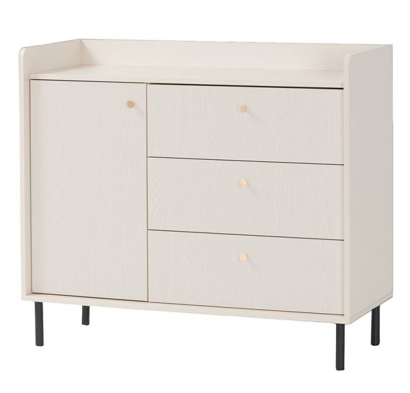 Lomadox Kommode GORICA-133, in sandbeige, 103cm Breite, Metallgriffe goldfarben, fühlbare Struktur Lomadox Kommode GORICA-133, in sandbeige, 103cm Breite, Metallgriffe goldfarben, fühlbare Struktur von Lomadox