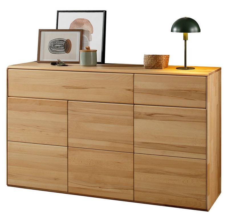 Lomadox Kommode KALAMARIA-69, Massivholz Sideboard Anrichte Wohnzimmer Schrank modern in Buche von Lomadox