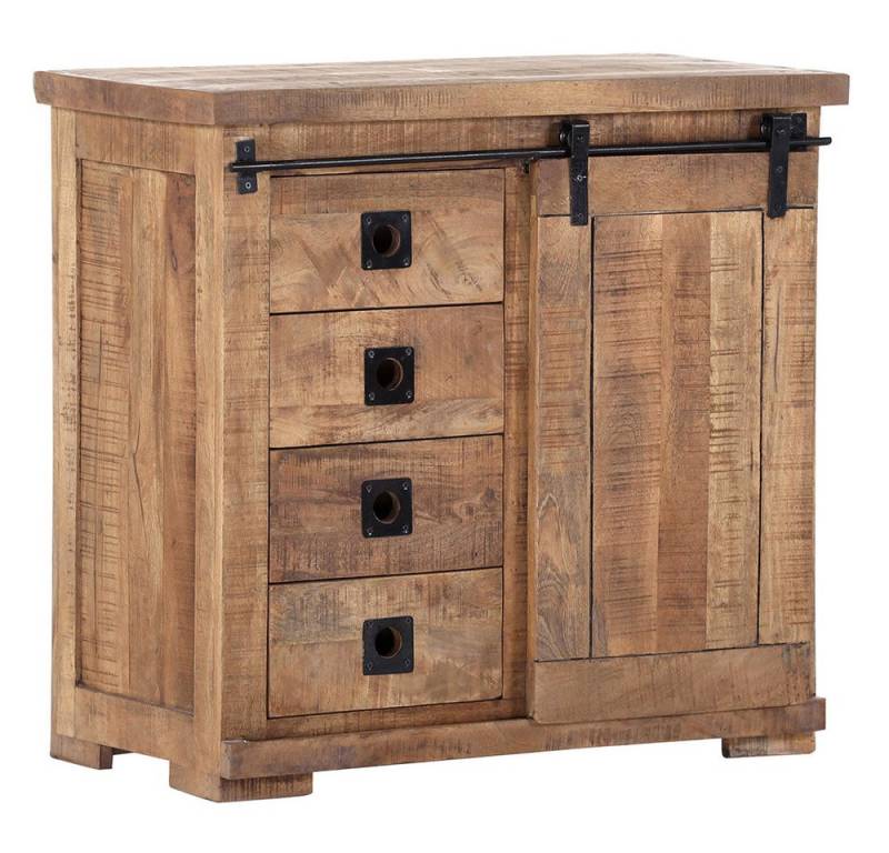 Lomadox Kommode KARLSTAD-123, Wohn-/Esszimmer in Mangoholz natur massiv, B/H/T ca. 90/87/47 cm von Lomadox
