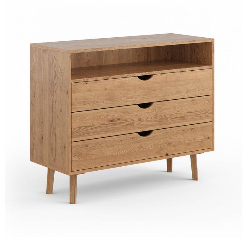 Lomadox Kommode SIENA-163, Schubladenkommode Anrichte Sideboard Eiche massiv von Lomadox