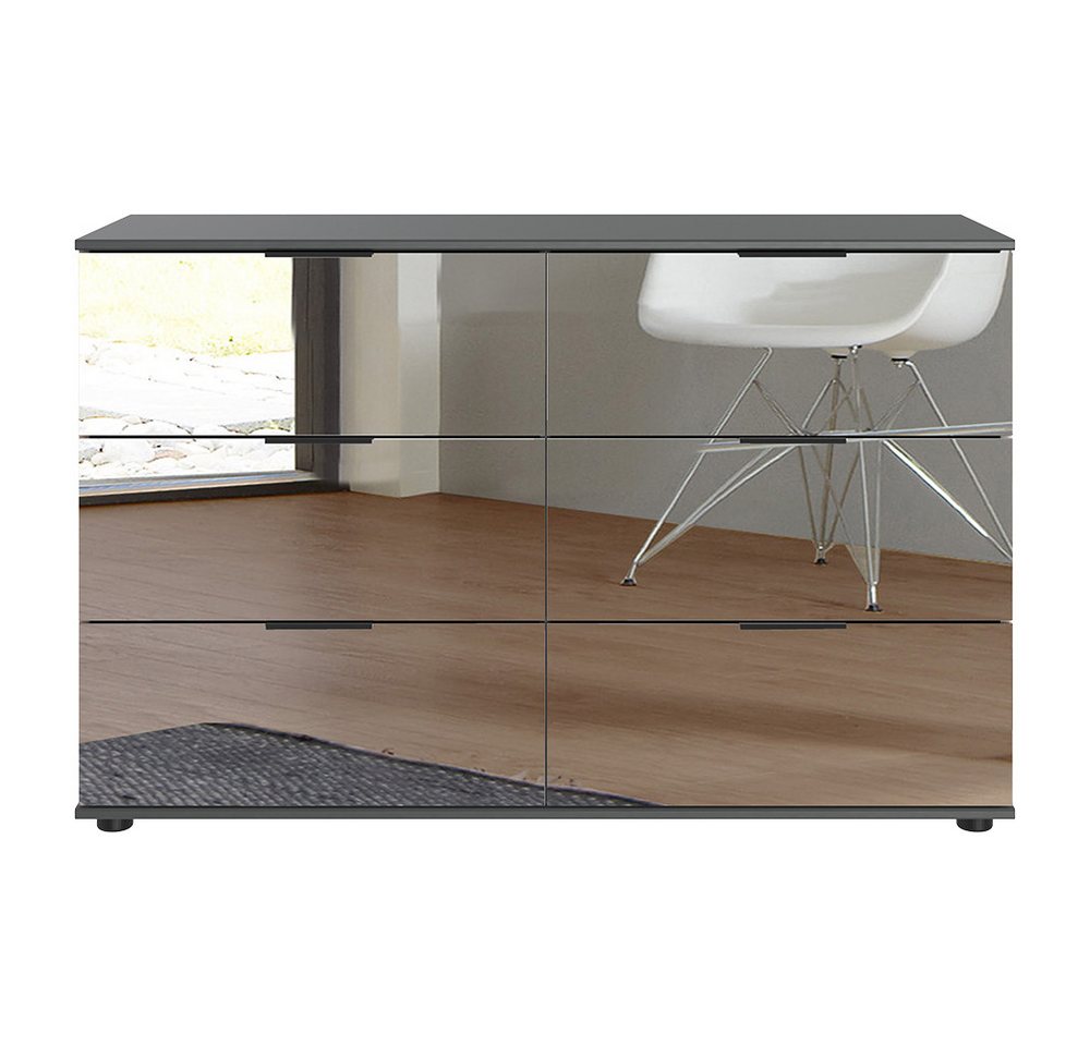Lomadox Kommode STRATFORD-43, Schubkastenkommode mit 5 Schubladen, graphit mit Spiegelfront Lomadox Kommode STRATFORD-43, Schubkastenkommode mit 5 Schubladen, graphit mit Spiegelfront von Lomadox