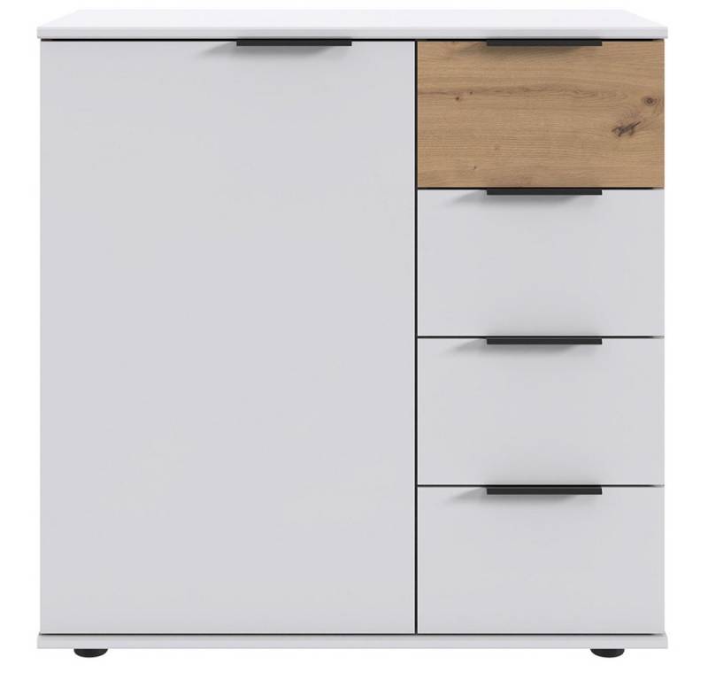 Lomadox Kommode TAVAS-43, Sideboard Anrichte 81cm breit weiß mit Eiche Nb. modern Lomadox Kommode TAVAS-43, Sideboard Anrichte 81cm breit weiß mit Eiche Nb. modern von Lomadox
