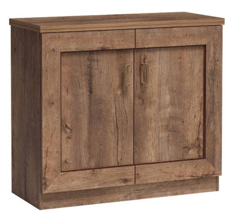 Lomadox Kommode TEORA-161, in Lefkas Eiche 2-türig Einlegeboden rustikal 100x90x44 cm von Lomadox