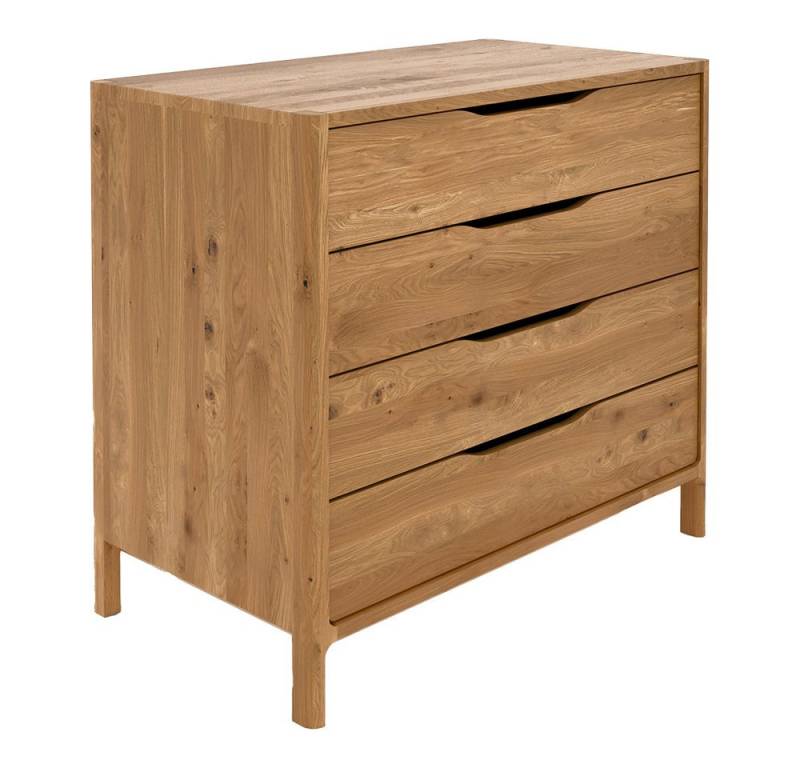 Lomadox Kommode THORNBURY-165, Sideboard Schubladenkommode, Wildeiche massiv geölt, grifflos montiert von Lomadox