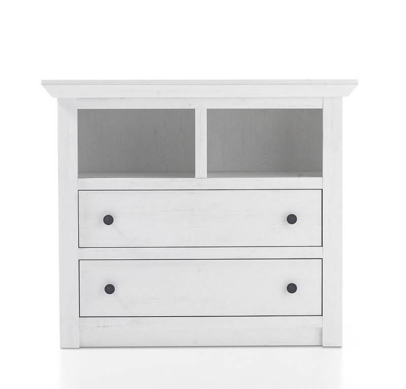 Lomadox Kommode WINGST-61, Flur- im klassischen Landhaus Stil Dekor Pinie weiß Nb. 105x90x45cm von Lomadox