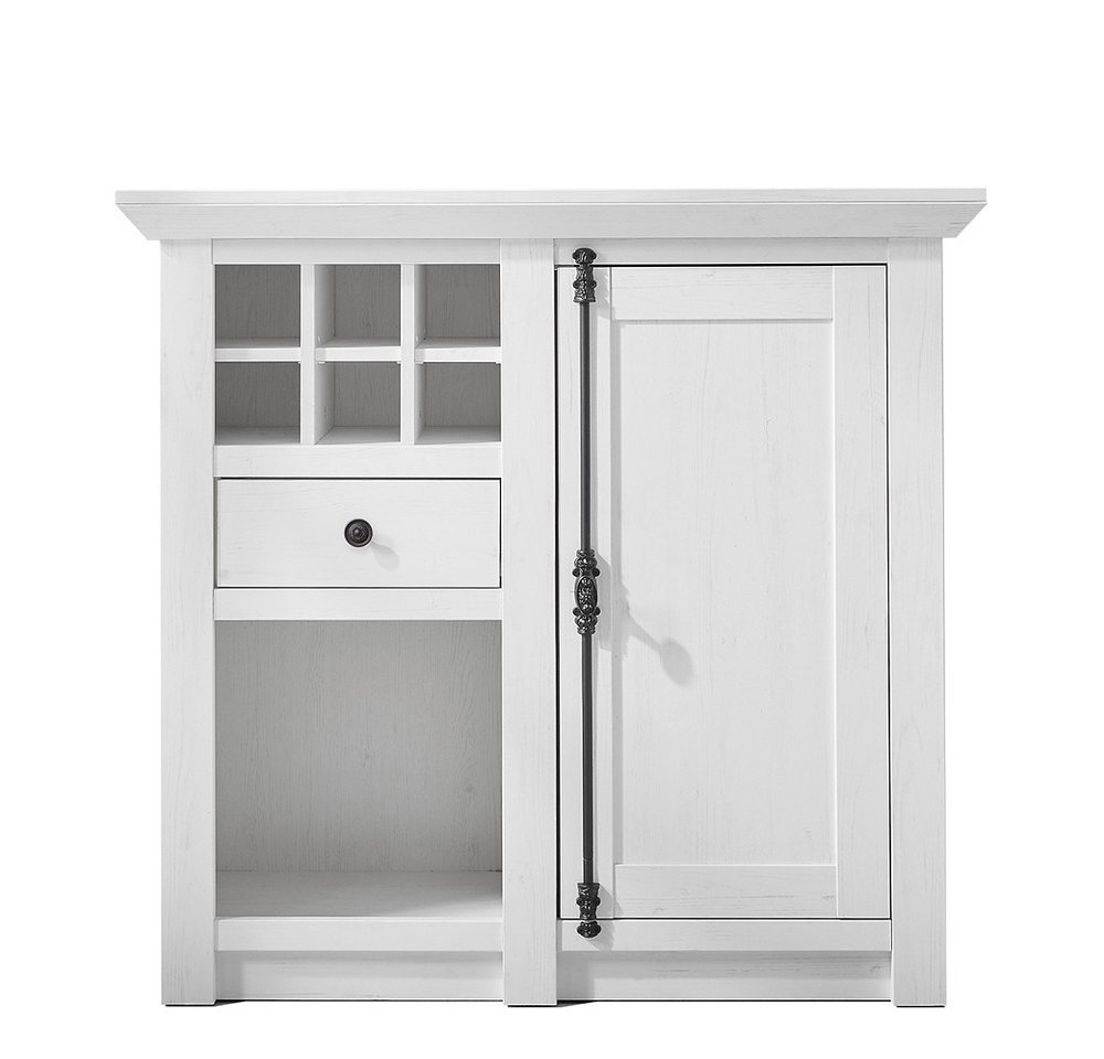 Lomadox Kommode WINGST-61, Pinie weiß Nb. mit Flaschenregal 105x100x45cm Lomadox Kommode WINGST-61, Pinie weiß Nb. mit Flaschenregal 105x100x45cm von Lomadox