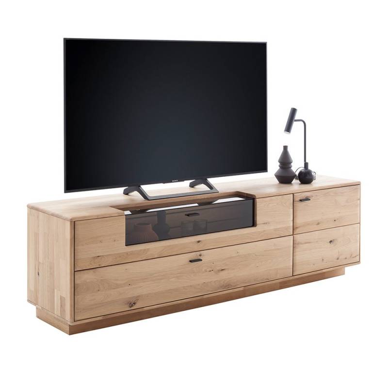Lomadox Lowboard GALWAY-05, Fernsehschrank 214cm, Eiche massiv geölt, montiert von Lomadox