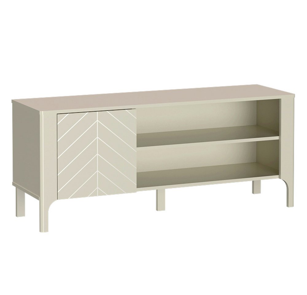 Lomadox Lowboard MAZARA-161, Fernsehtisch 135 cm breit in kaschmir mit Softclose-Funktion von Lomadox