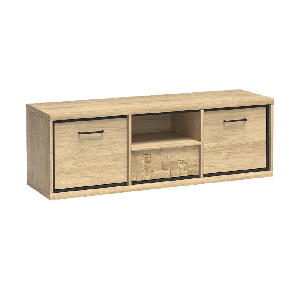 Lomadox Lowboard MEGARA-161, TV Board Fernsehschrank modern in braun mit Eiche Hickory Lomadox Lowboard MEGARA-161, TV Board Fernsehschrank modern in braun mit Eiche Hickory von Lomadox
