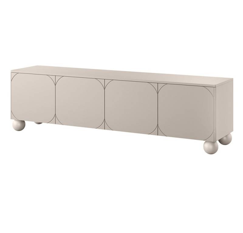 Lomadox Lowboard SPLIT-141, kaschmir beige matt 200 cm Kugelfüße grifflos Push-to-open Softclose Lomadox Lowboard SPLIT-141, kaschmir beige matt 200 cm Kugelfüße grifflos Push-to-open Softclose von Lomadox