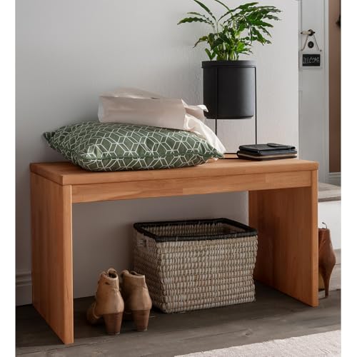 Lomadox Massivholz Flurbank Garderobenbank Buche 82x45x40 cm (BxHxT) von Lomadox