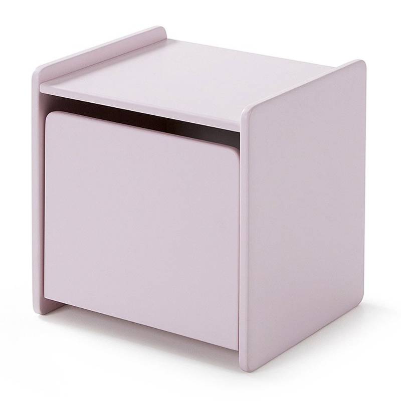 Lomadox Nachttisch SLIGO-12, mit 1 Tür rosa lackiert B x H x T ca. 40 x 41 x 36cm von Lomadox
