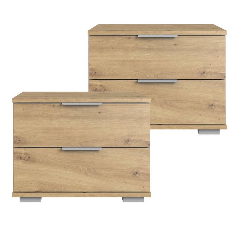 Lomadox Nachttisch ELSTRA-43, Schlafzimmer 2er Set Nachtschrank in Artisan Eiche Nb., 52/40/38 cm von Lomadox