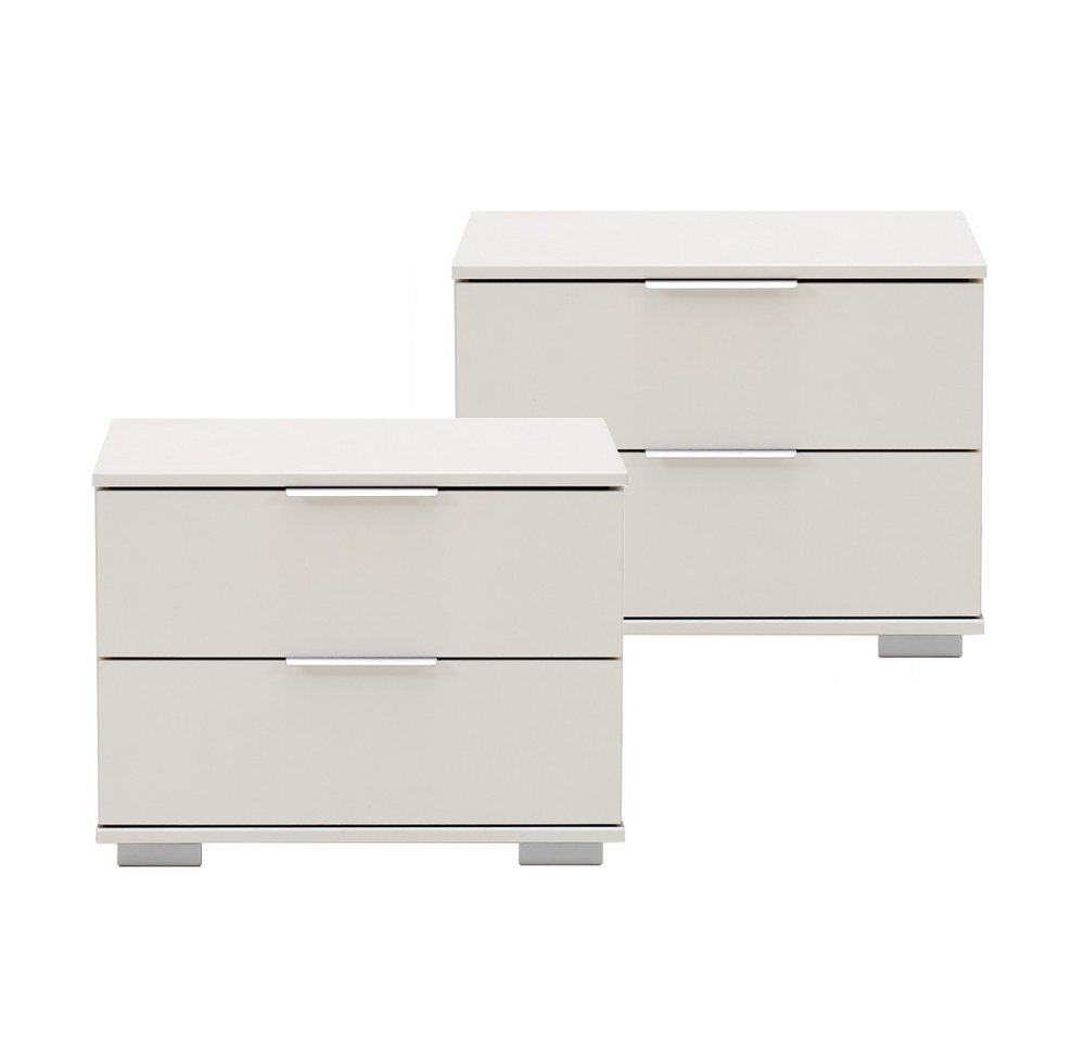 Lomadox Nachttisch ELSTRA-43, Schlafzimmer 2er Set Nachtschrank in weiß, B/H/T ca. 52/40/38 cm von Lomadox