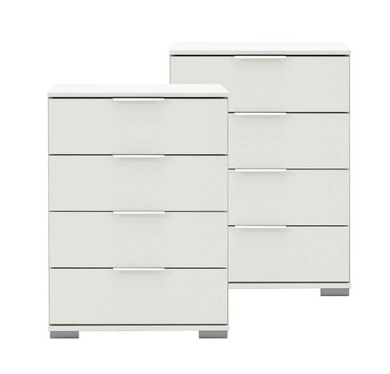 Lomadox Nachttisch ELSTRA-43, auch für Boxspringbett geeignet in weiß 52/74/38 cm von Lomadox