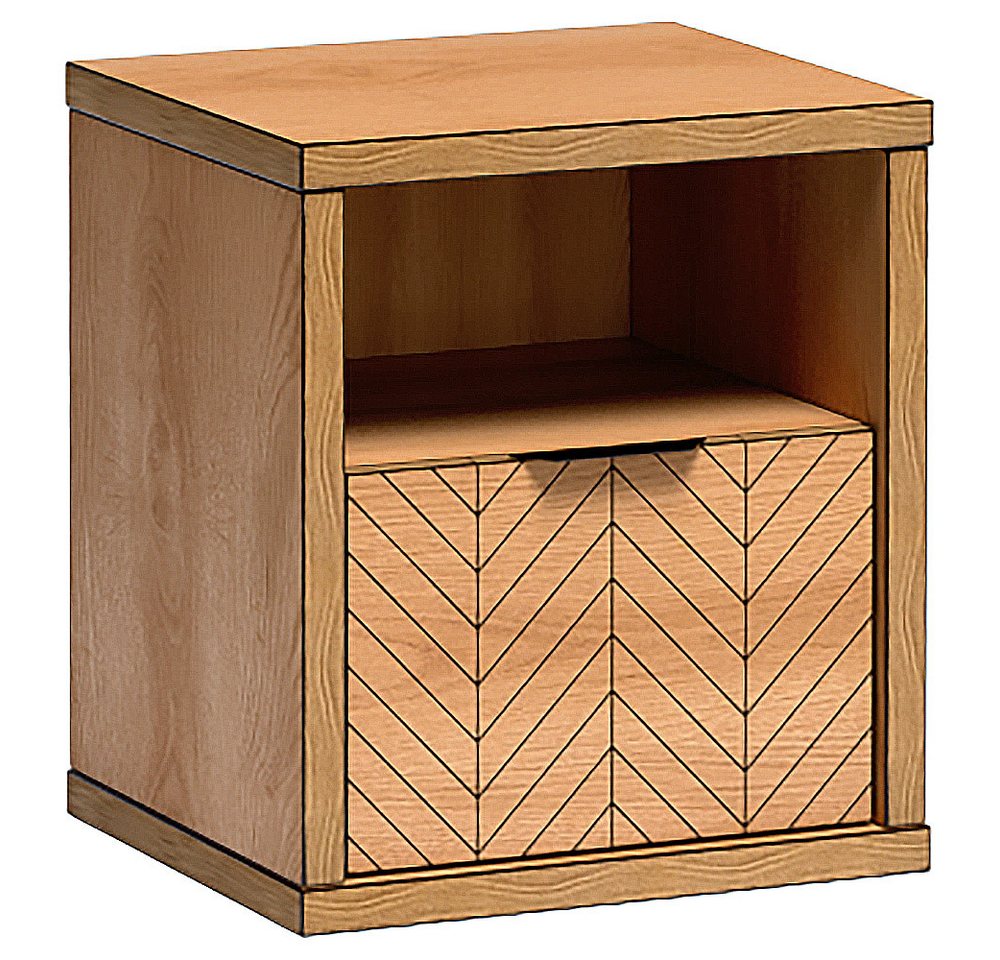 Lomadox Nachttisch FABRIANO-161, Nachtschrank Betttisch Nachtkästchen Nachtkommode modern in Eiche Lomadox Nachttisch FABRIANO-161, Nachtschrank Betttisch Nachtkästchen Nachtkommode modern in Eiche von Lomadox