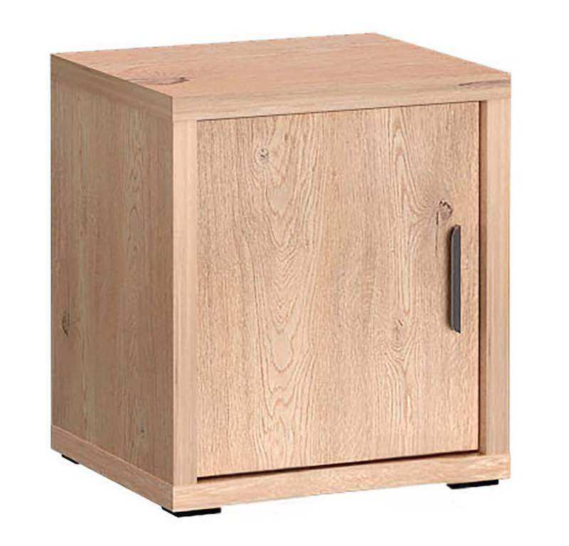 Lomadox Nachttisch GENOVA-161, Nachtschrank 47,5 cm breit in Eiche mit Tür und Softclose-Funktion von Lomadox